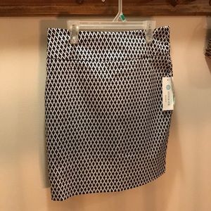 NWT Margaret M pencil skirt, navy diamond print